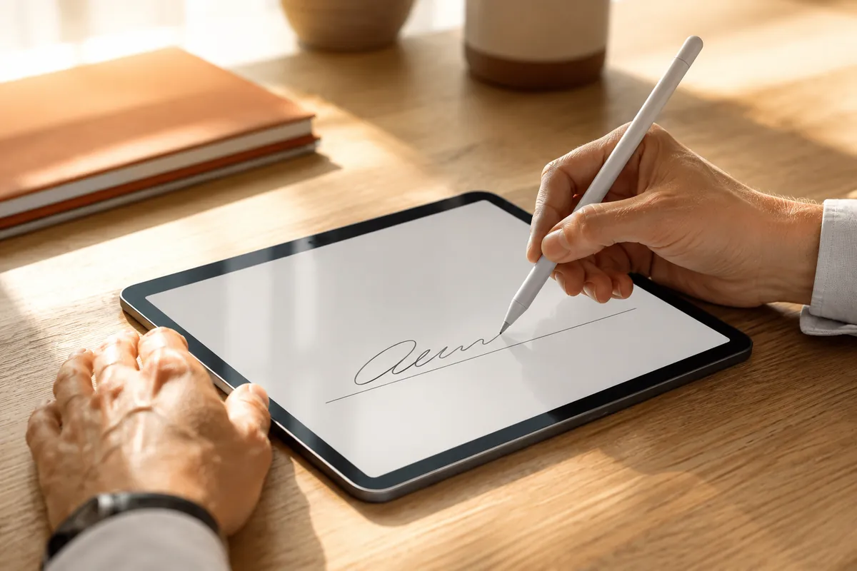 Papierloser Anbieterwechsel – Vertrag digital am Tablet unterschreiben